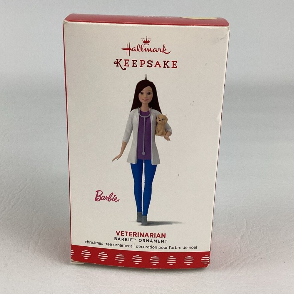 Hallmark Keepsake Christmas Tree Ornament Barbie Veterinarian Pet Doctor 2017